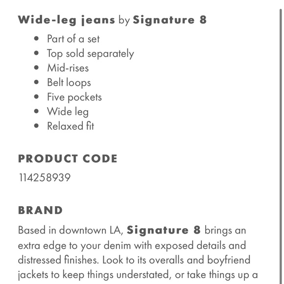 Signature8 Wide Leg Jean in Lilac Swirl - Picture 5 of 13